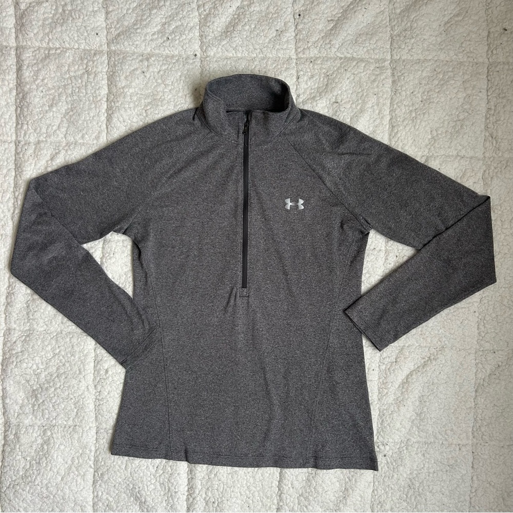 UNDER ARMOUR Dark Gray Quarter-Zip Long Sleeve